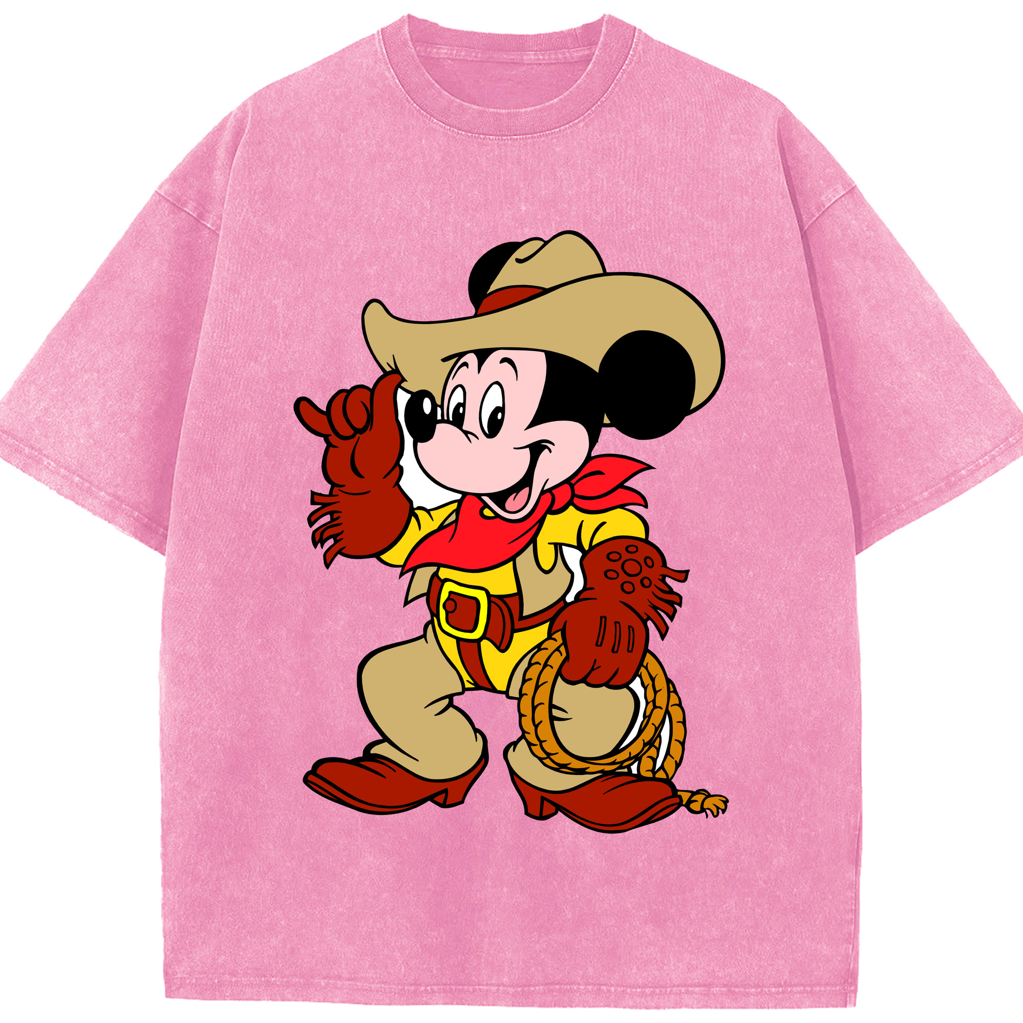 （画像用） ミッキーマウス Mickey Mouse 綿100% ヴィンテージ風 半袖Tシャツ（フロントプリント）